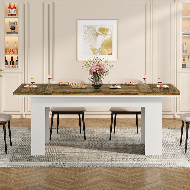 Table de salle à manger rectangulaire 63 "pour 4-6 personnes