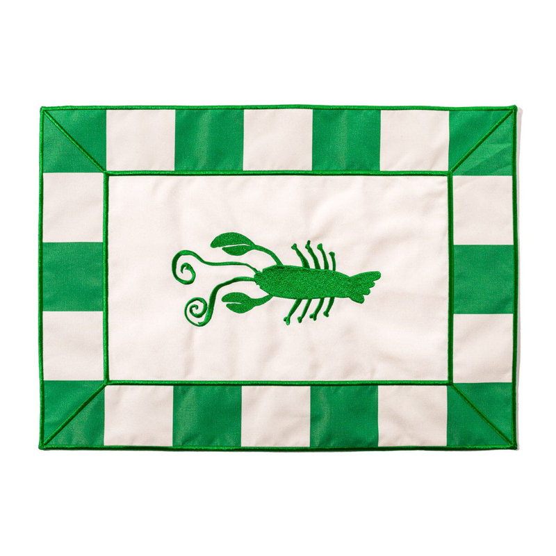 Placemat, Green/White