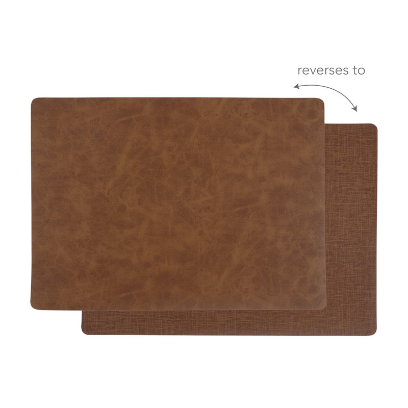 Santiago Rectangular Bio Based Vinyl Placemat, Brown