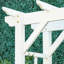 Treillis de jardin en bois blanc de 85 po pour la cérémonie, structure d'escalade pour l'extérieur, embellissement de la cour arrière, cadre en bois massif, décoration de mariage simple de 85 po, vignes, abat-jour avec barrière,