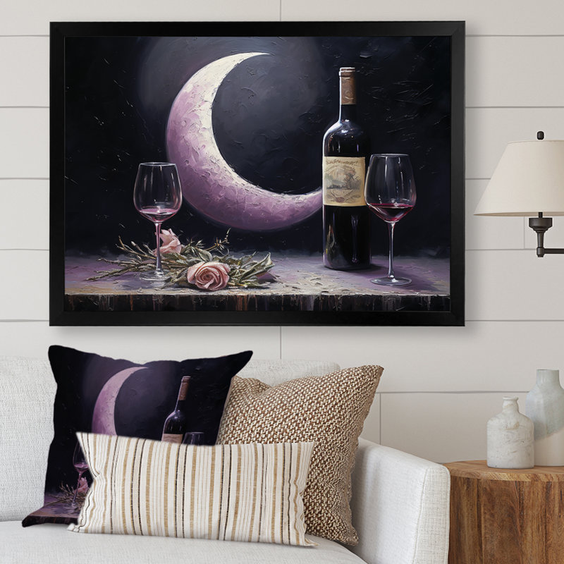 Sommeliers solitude sur toile, H 34 po x l 44 po x P 1,5 po, Cadre simple noir