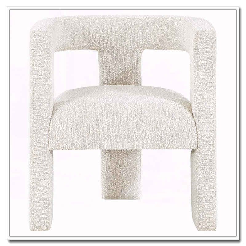 Fauteuil d'appoint, fauteuil club Boucle, Blanc