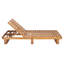 Chaise longue double en bois d'acacia avec coussins et dossiers doubles réglables Orenyx-129390893
