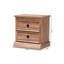 Table de chevet 2 tiroirs Leon