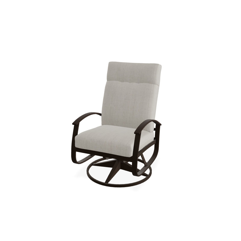 Belle Isle Outdoor Swivel Lounge Chair, Red 1A, Kona P10, Textured Kona