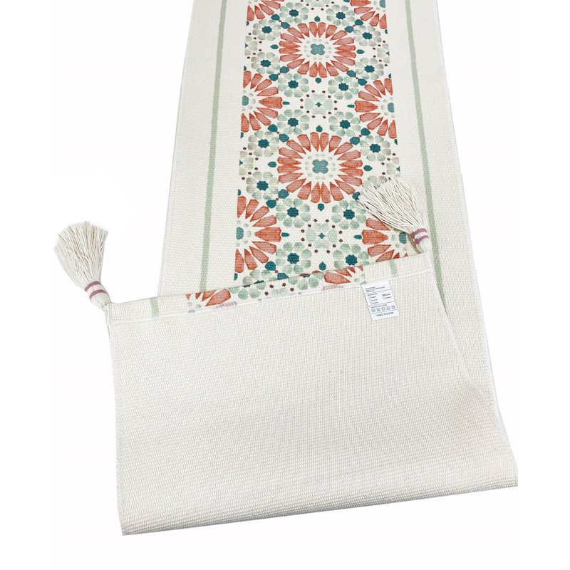 Chemin de table Corail-Blue, 71 po x 14 po