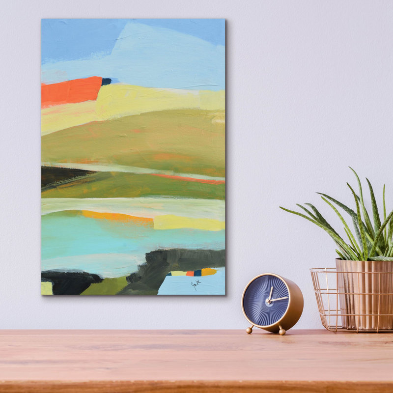  «Colorfield No. 16» par Jan Weiss, art mural en verre acrylique, 12 po x 16 po