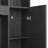 4-in-1 Elegant Hall Tree with Golden Hooks and Adjustable Shelves (Black)-1816274043