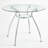 Pavon Round Glass Top Metal Base Dining Table