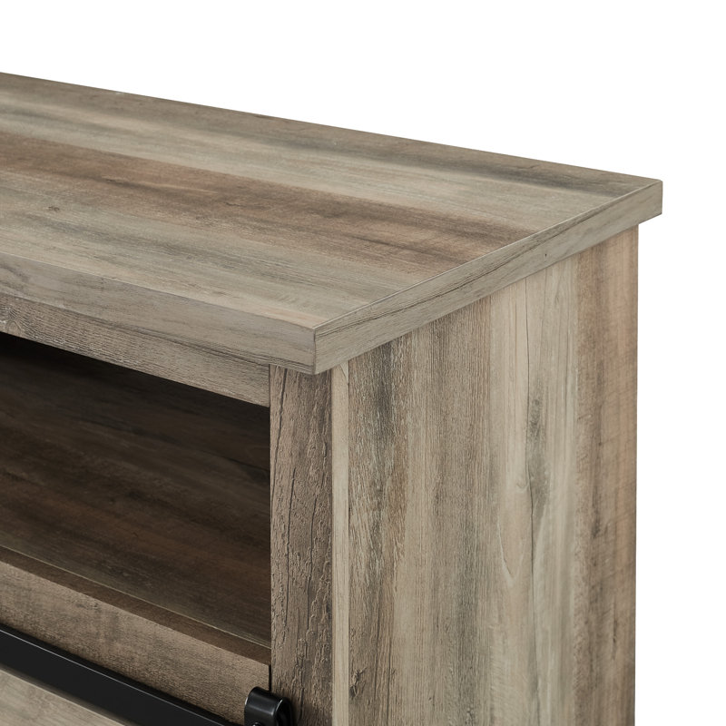 Meuble télé 52 po avec portes coulissantes pour téléviseur de 58 po ou moins Kosjo, Gris délavé
