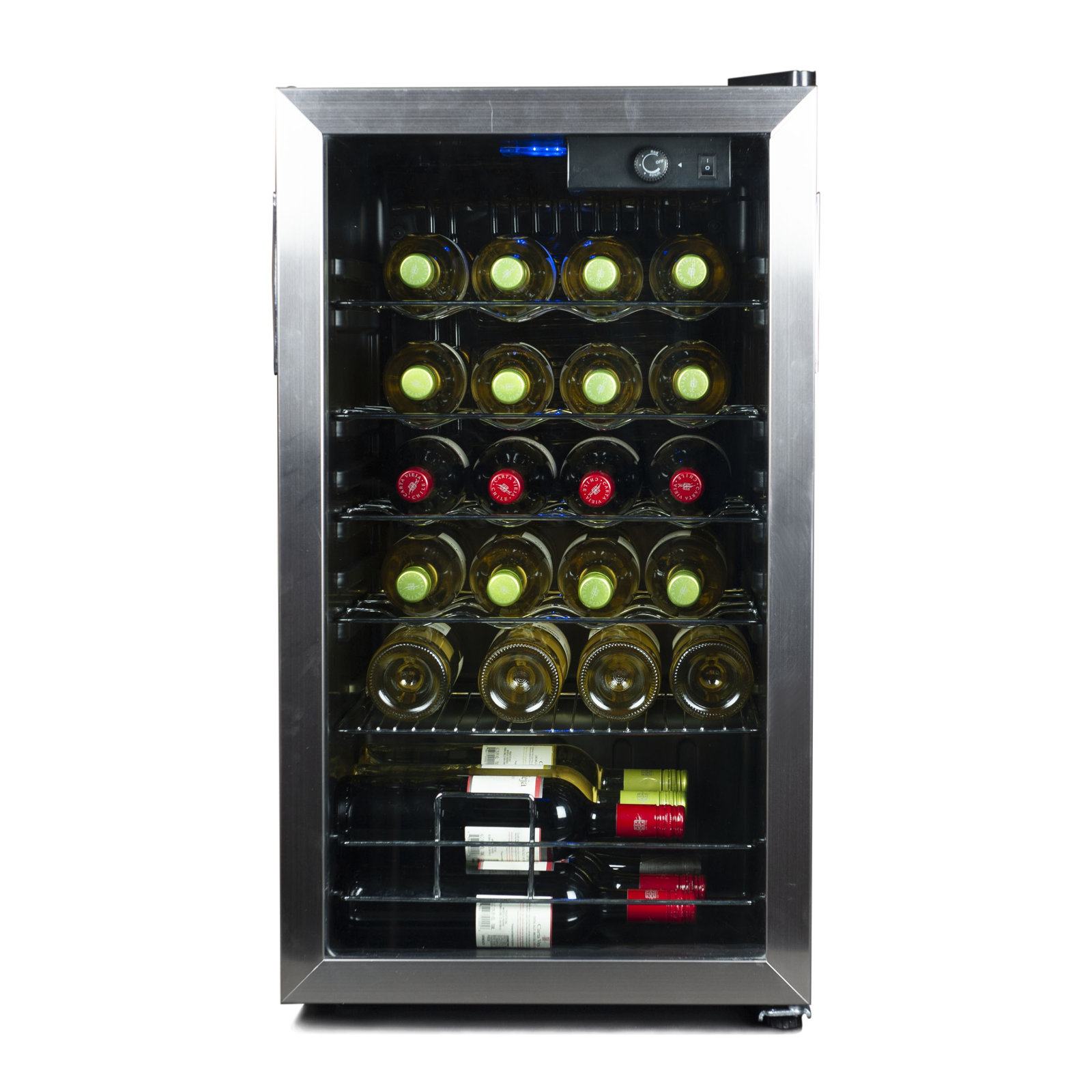 Black+Decker - 26 Bottle Single Zone Freestanding Wine Refrigerator - Black | Fridge.com