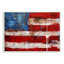 «Rustic United States Flag with Dist Paint Paint Drip» par Erin Ashley - reproduction d'art