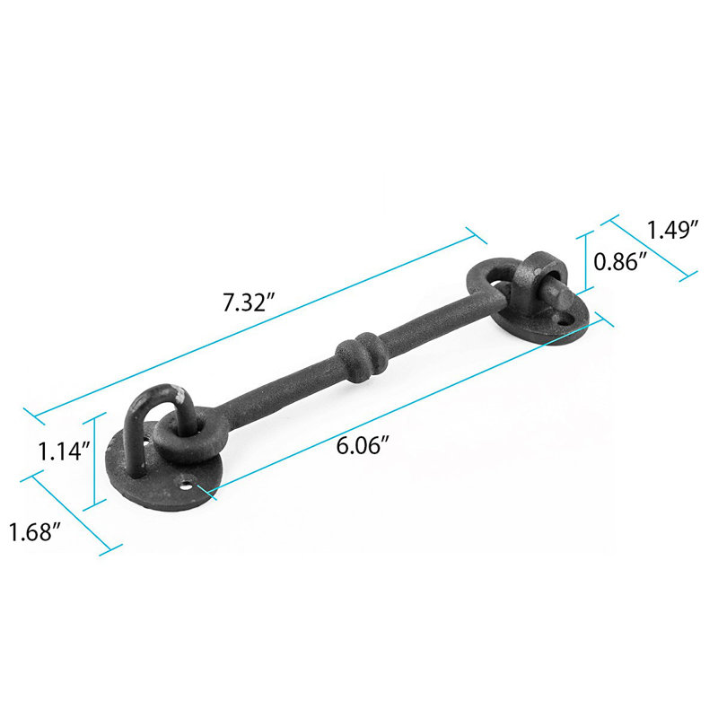 Iron Cabin Hook Eye Shed Gate Door Latch Locker Holder