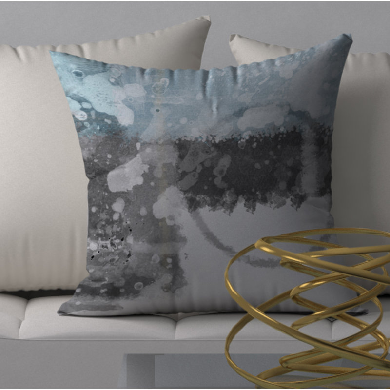 Abstract Throw Pillow, 24" H x 24" W