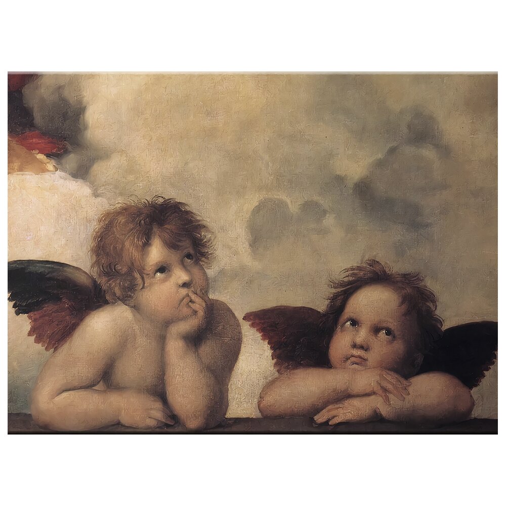 Leinwandbild Angels (Sistine Madonna) von Raphael