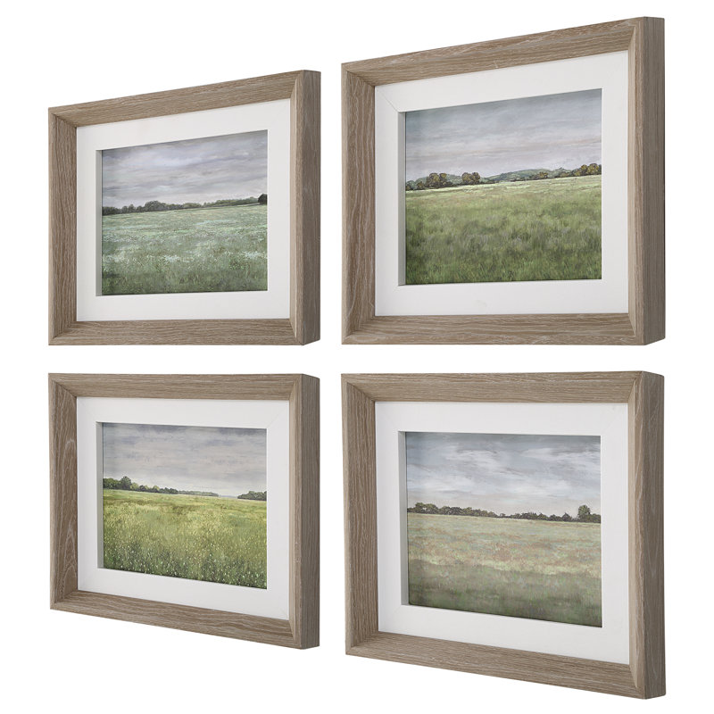«Quiet Meadows Uttermost Quiet Meadows», impression sur papier encadrée de 4 pièces