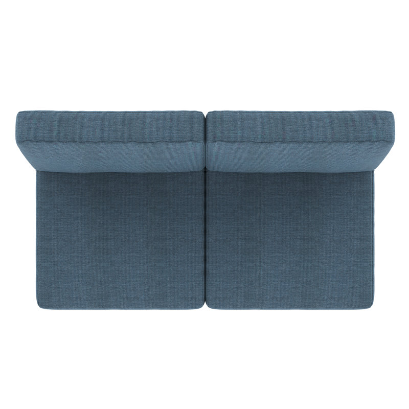 Lisette Sunbrella® Outdoor Loveseat Seat / Back Cushion, Spectrum Denim Sunbrella®