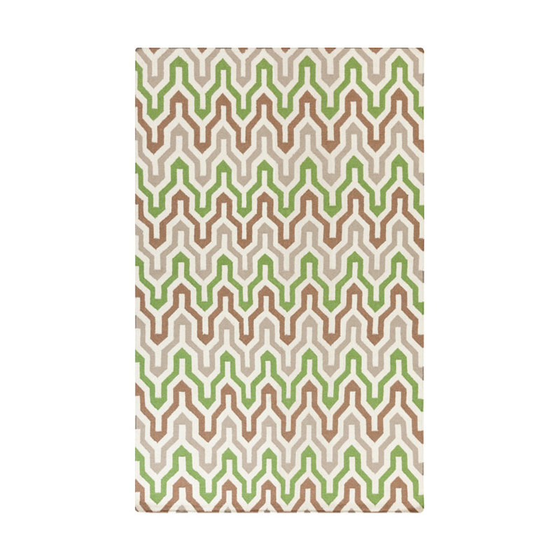Irizarry Wool Geometric Indoor Rug, Rectangle 5' x 8'