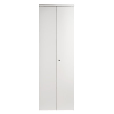 80'' Solid + Manufactured Wood Flush Painted with Installation Hardware Kit without Installation Hardware Kit Bi-Fold Door