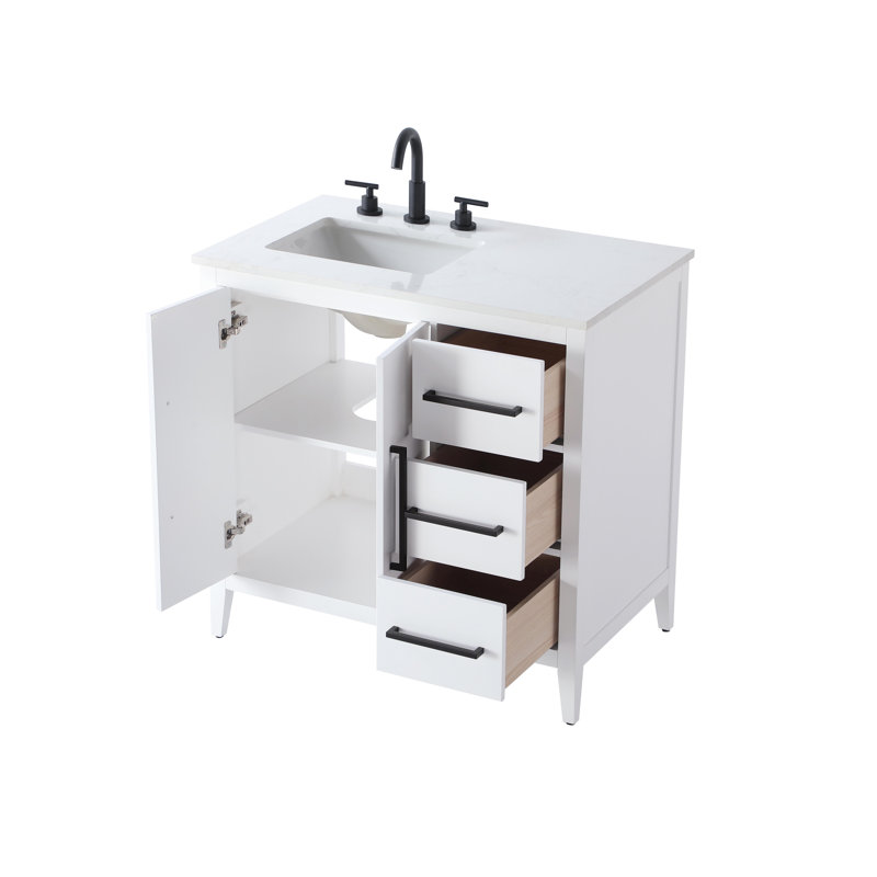 Meuble-lavabo simple 36 po, Blanc