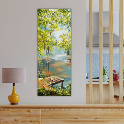 Superbe peinture sur toile décorative, 11,8 po x 31,5 po | 100% toile, encadrée avec un cadre 100% bois (épaisseur: 1,6 po) | Parfait pour la décoration intérieure, le salon et le bureau, élégant et accrocheur