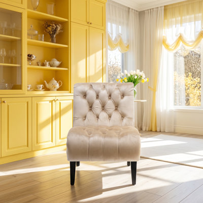 Fauteuil d'appoint en velours capitonné l 22,83 po x P 30,71 po COOLMORE
