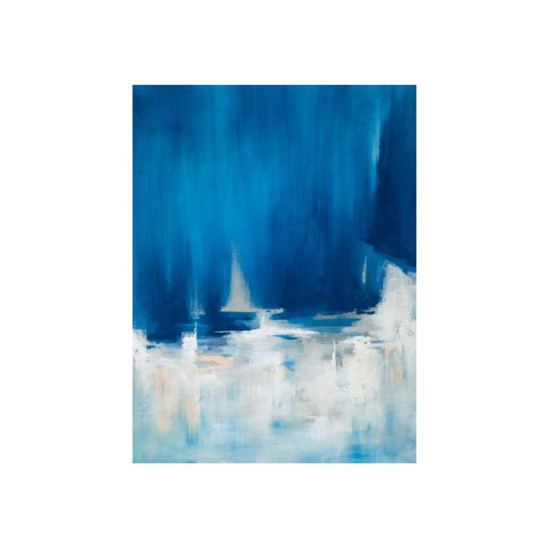 «Blue Ending» par Barclay Butera - Peinture, Extérieur, H 40 po x l 30 po