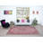 7x10.2 Ft One-of-a-Kind Handmade Turkish Area Rug in Soft Pink, Modern Wool and Cotton Carpet