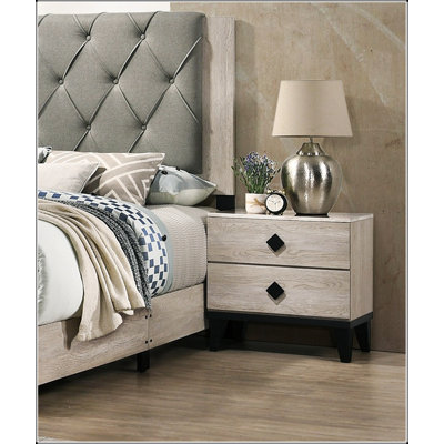 Table de chevet contemporaine en contreplaqué avec tiroirs, table de chevet élégante et fonctionnelle pour les chambres modernes