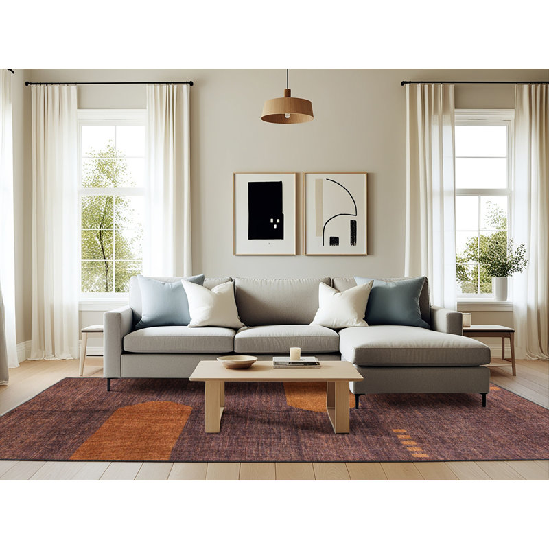 Abstract Indoor Rug, Rectangle 6' x 9'