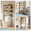Calirose 23.6" W x 68 "H x 9.4" D Over The Toilet Storage with 4-tier shelf & 4 hooks-762726639