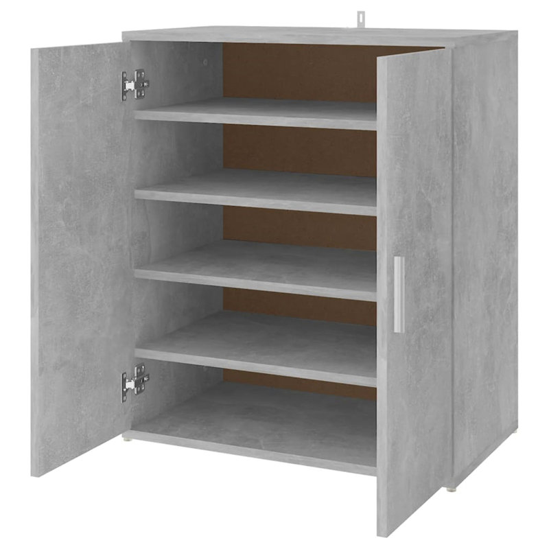Shoe Cabinet 60x35x70 cm Engineered Wood, Concrete Grey