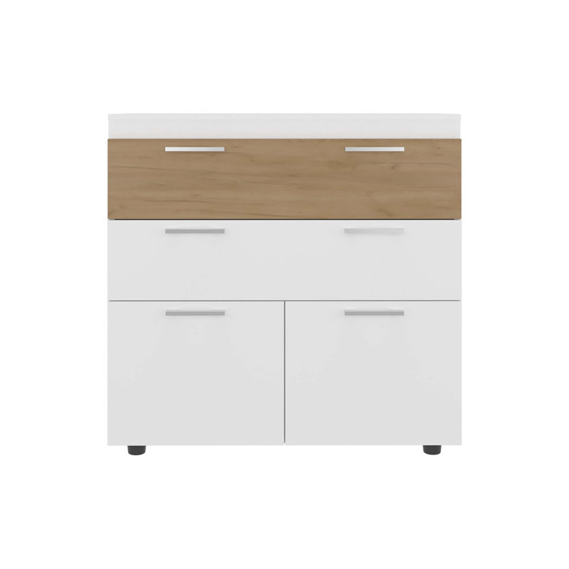 Armoire de rangement moderne avec tiroirs, compartiments dissimulés pour une vie organisée et un vestibule élégant