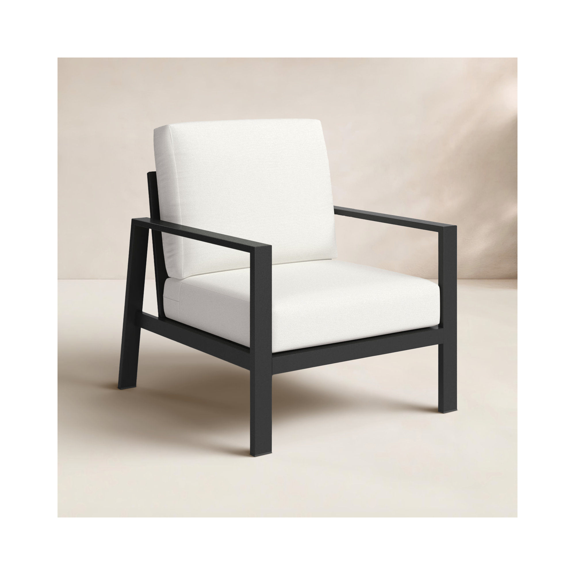 Townsend Patio Chair with Sunbrella Cushions, Sunbrella Canvas Natural