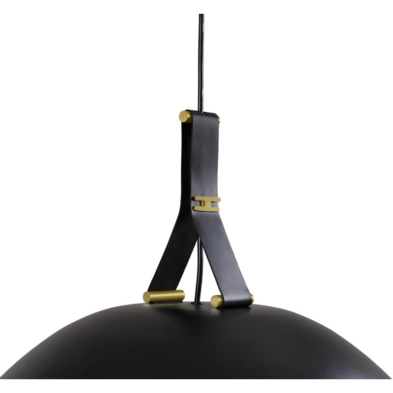 Volo 18" LED Pendant, Black, Brushed Brass/Black, 2700K