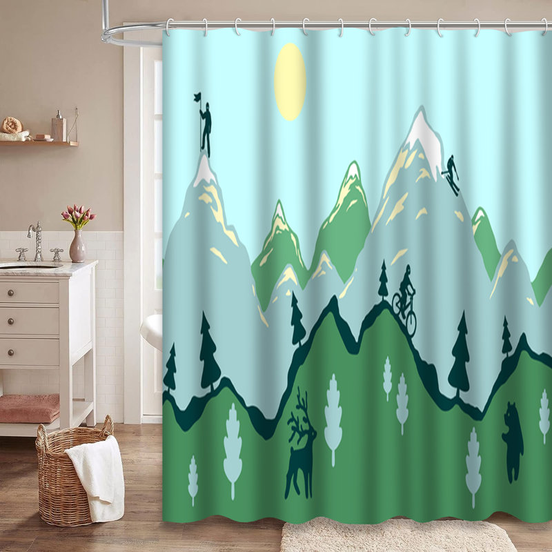 Magnifique rideau de douche Spring Bear, L 72 po x l 84 po