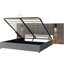 Platform Bed Frame With Wide Headboard, Reading Lamp And Usb Port-968662879