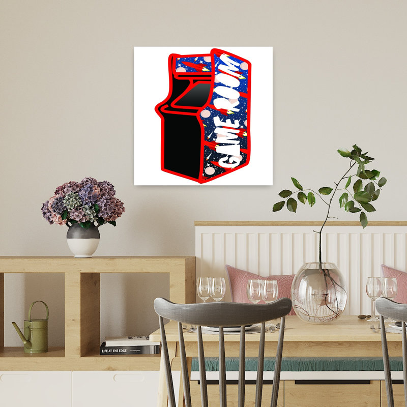 Jeu d'arcade rétro, art contemporain, H 18 po x l 18 po