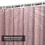 Rideau de douche rose à motif abstrait quartz rose brillant avec 12 crochets-113134664
