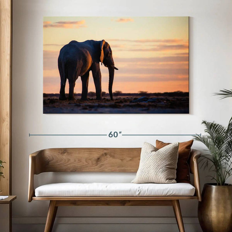 Éléphant solitaire Brampt, H 34 po x l 51 po