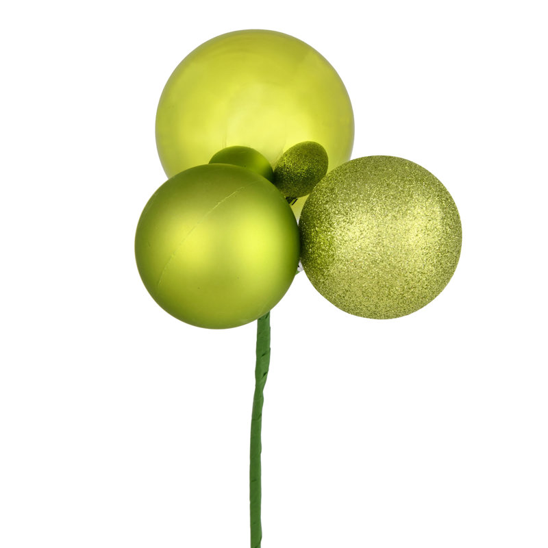 Ornement en forme de boule 18 po Vickerman, 4 par sac, Lime