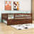 Wood Daybed with Twin Trundle and Guardrails-537538290-537538288