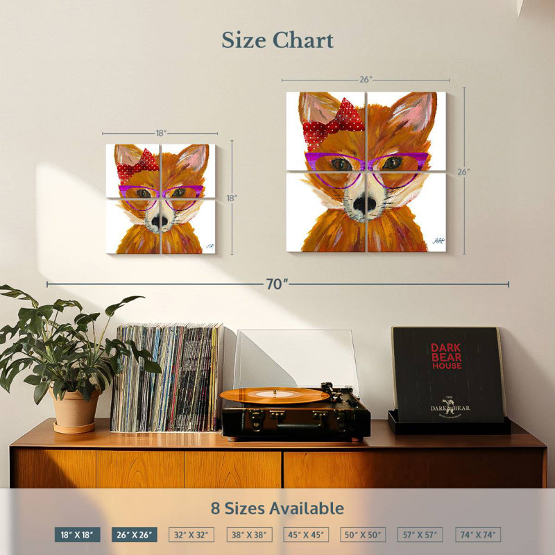 Ashelle Très Foxy, H 26 po x l 26 po