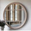 Daphne Wood Round Wall Mirror