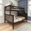 Lit superposé simple au-dessus de double en bois massif Aileana-362215873