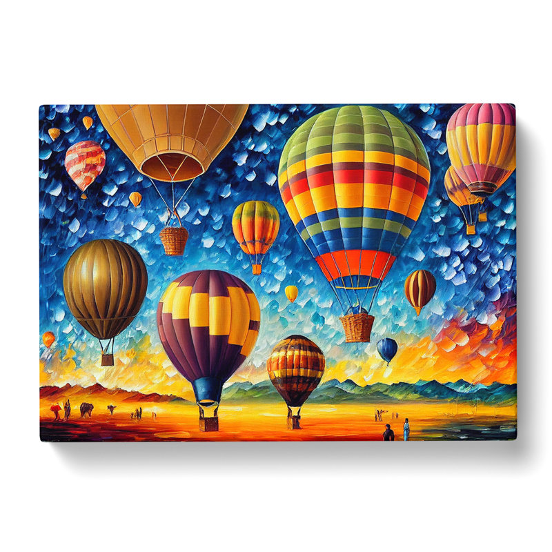 Colourful Hot Air Balloons Vol.4 - Wrapped Canvas, 35cm H x 50cm W x 3cm D