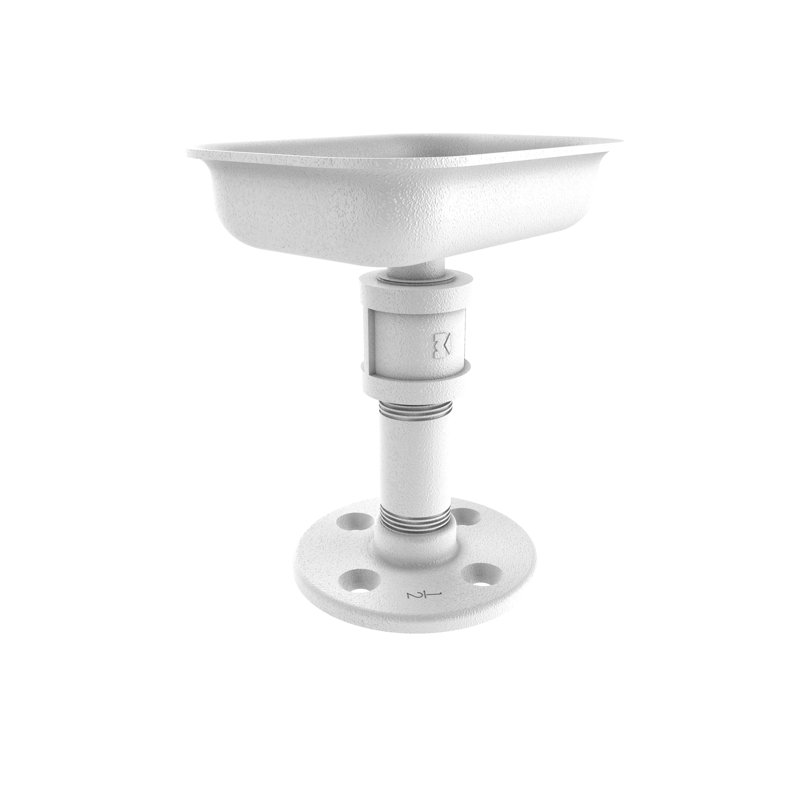 Plat à savon meuble-lavabo top Bayer, Blanc mat