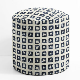 Indoor/Outdoor Sunbrella Geometric Poof