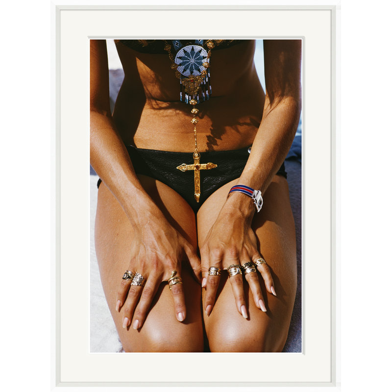 Capri Tan Print by Slim Aarons, 59.5" H x 43.5" W, Picture Framed Paper, White