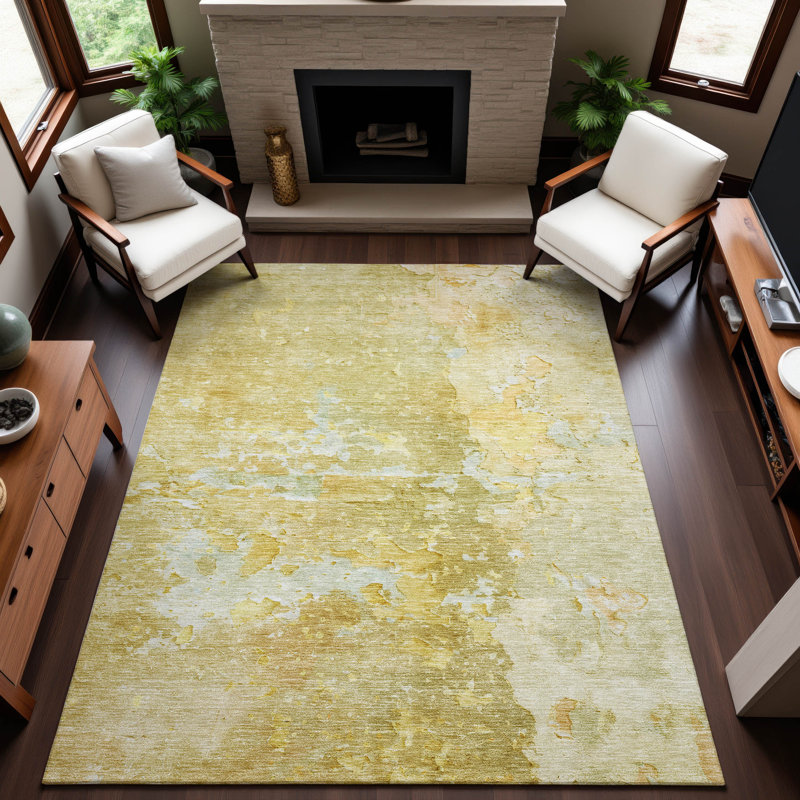 Premium Machine Washable Barry AMF1234 Abstract Rug, Rectangle 9' x 12'